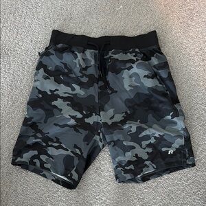 Black and Gray swim trucks Shorts with Camo Print
